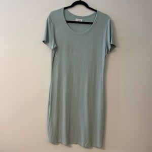Hudson North short sleeve mint green ribbed dress